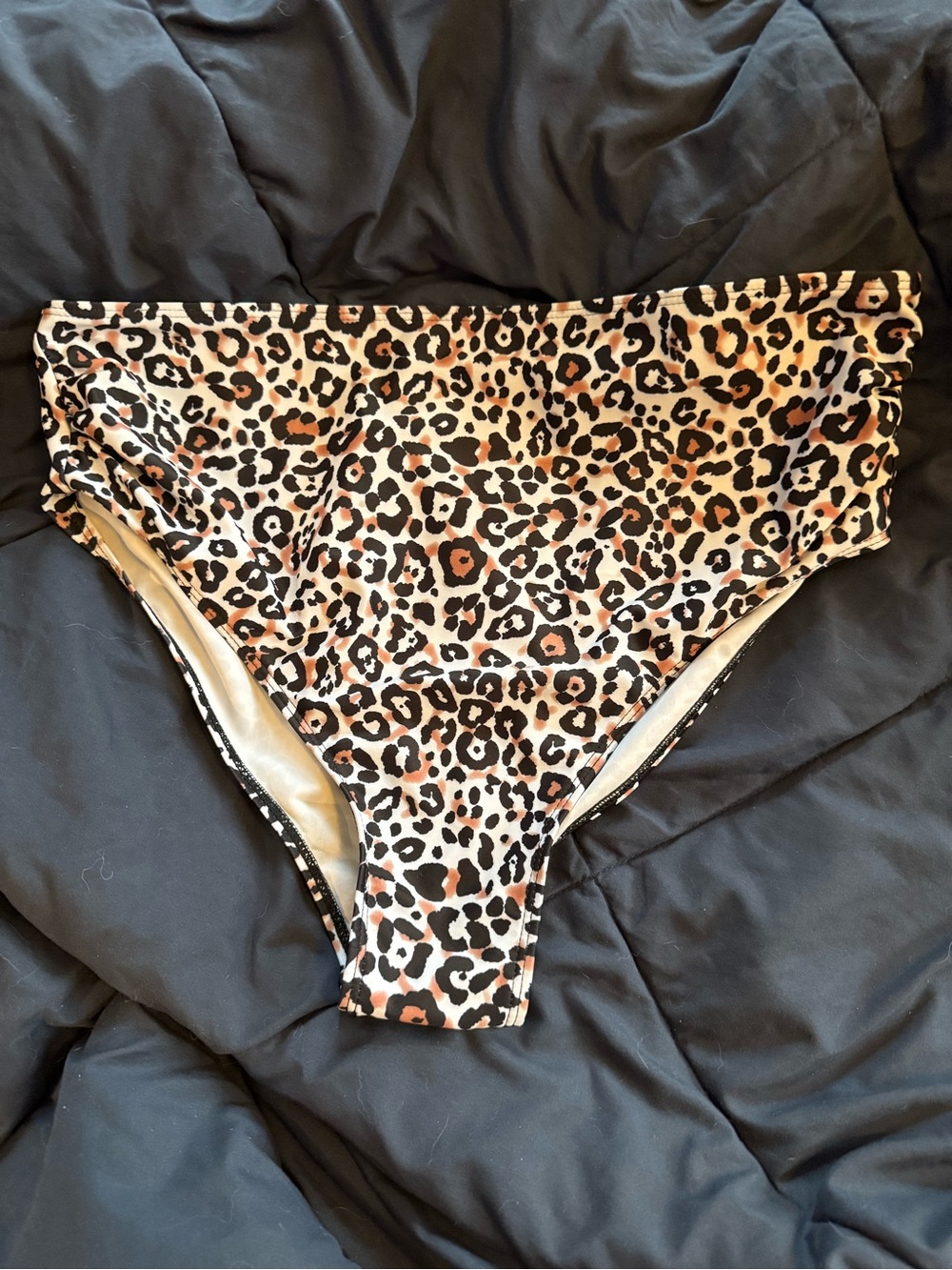 Leopard Print High-Waist Kids Bottoms - Brown